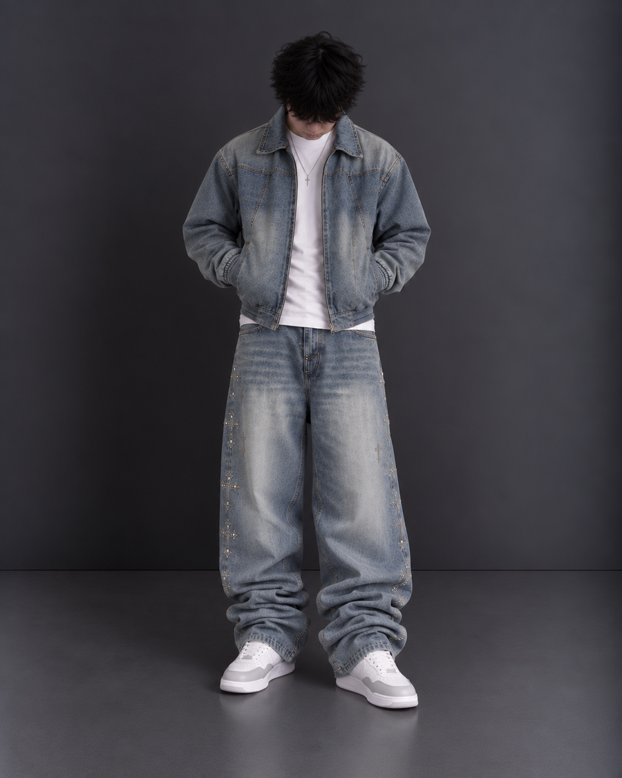 “Bless” baggy jeans