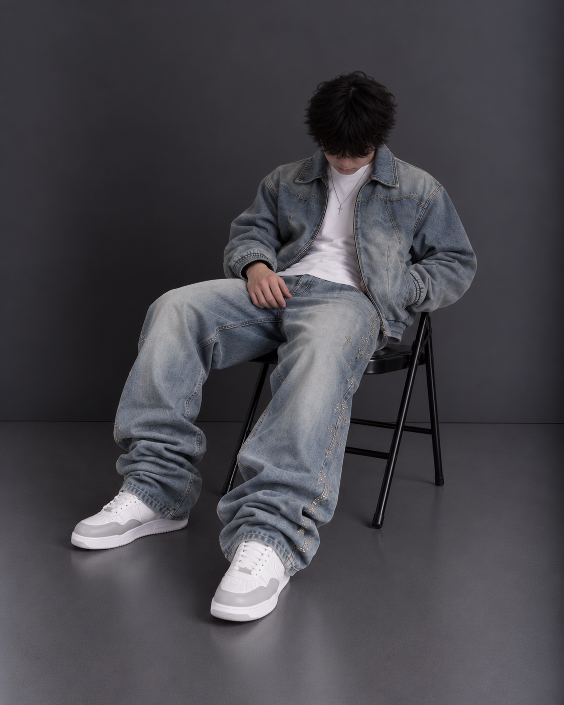 “Bless” baggy jeans