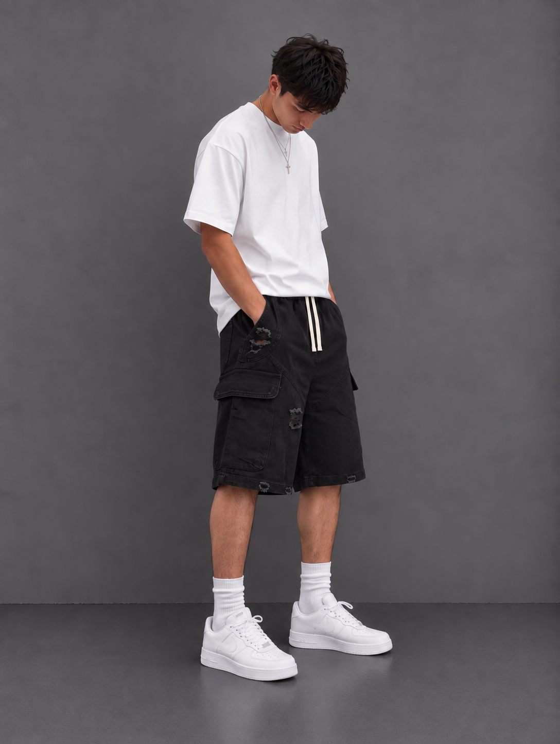 "Black Night" Baggy Short