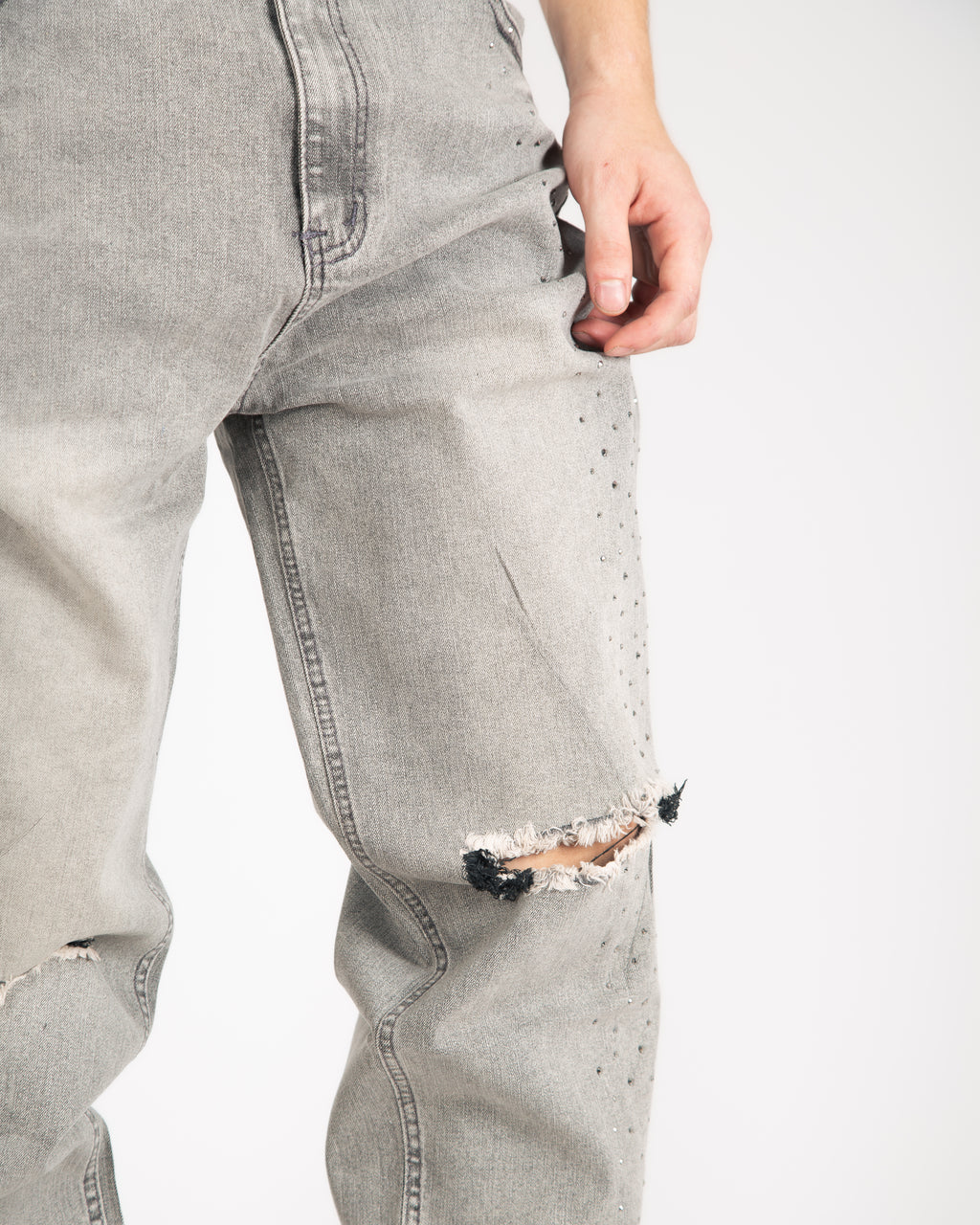 "Concrete" loose jeans