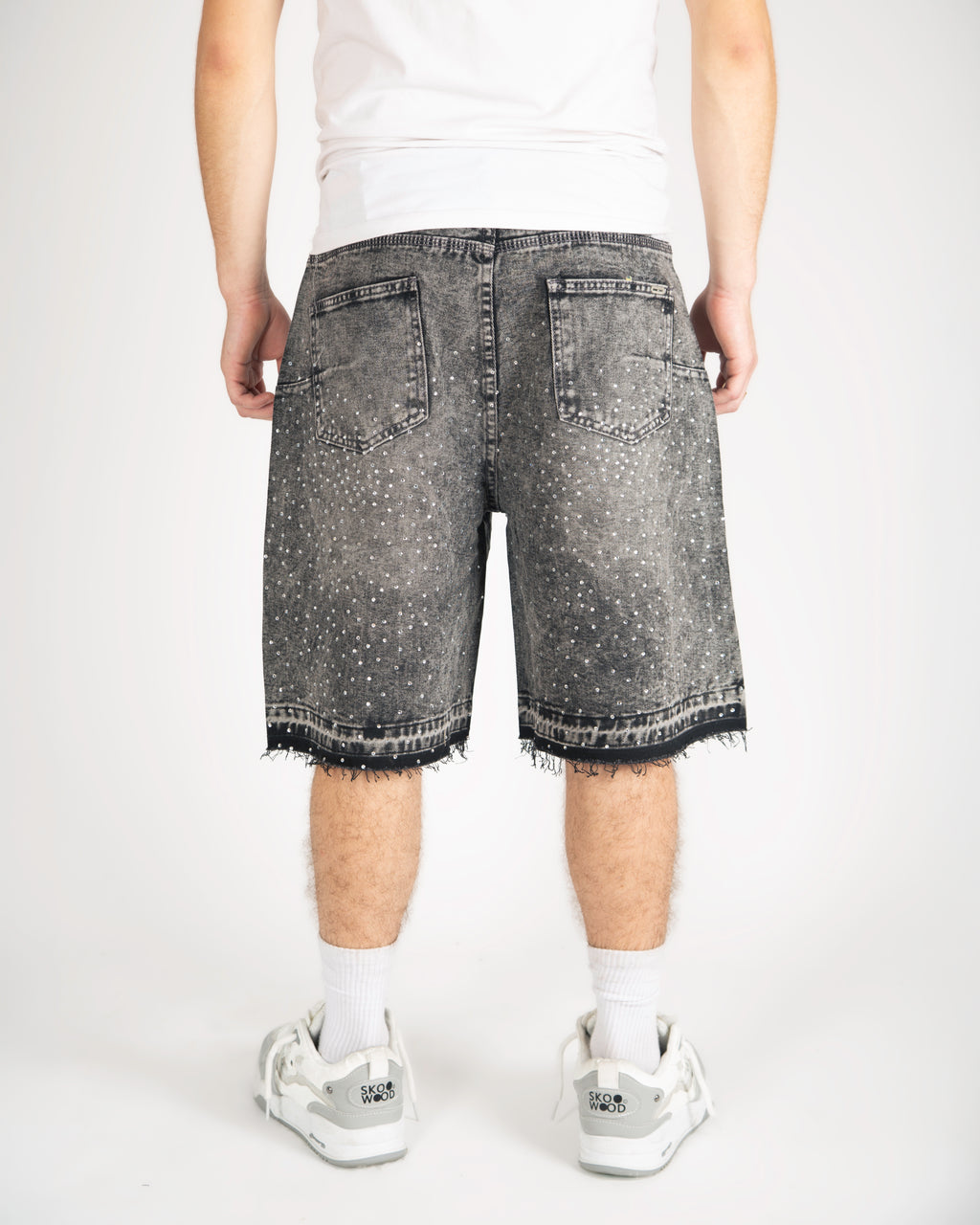 "Diamonds grey" short jeans