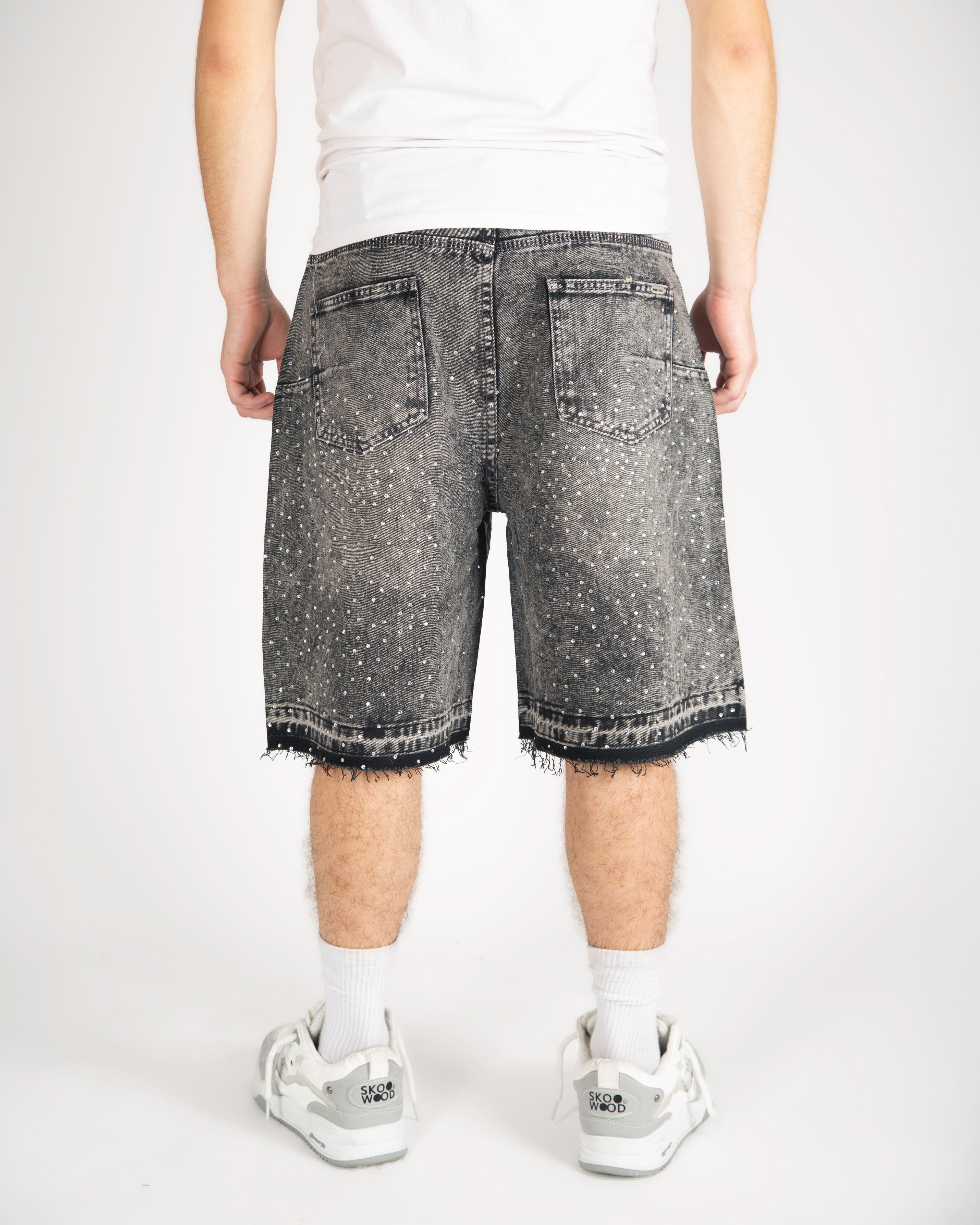 "Diamonds grey" short jeans