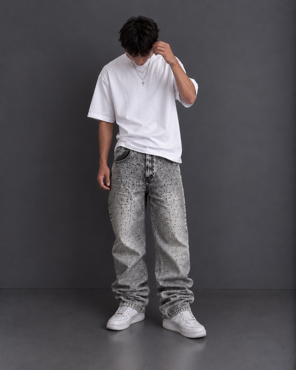“Grey Vibes” Loose Jeans