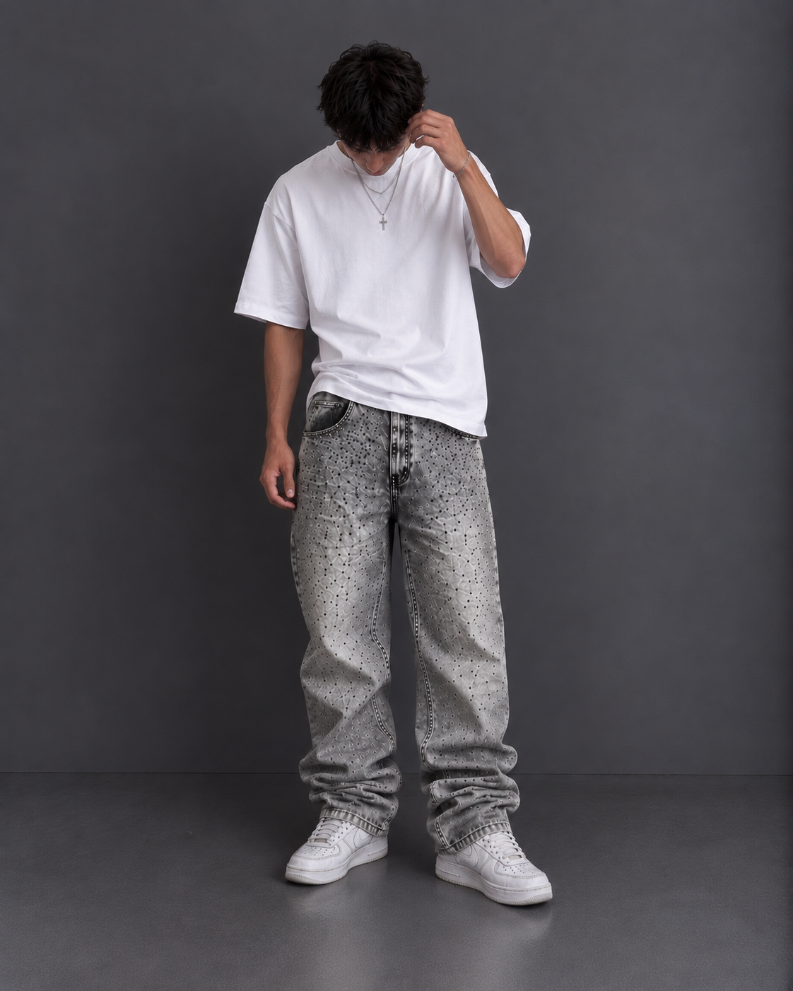 “Grey Vibes” Loose Jeans