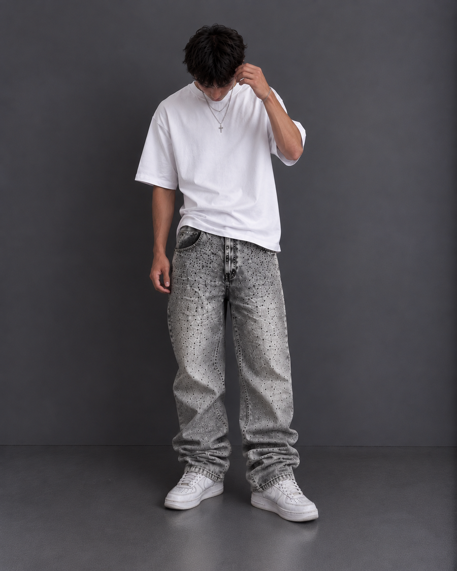 “Grey Vibes” Loose Jeans