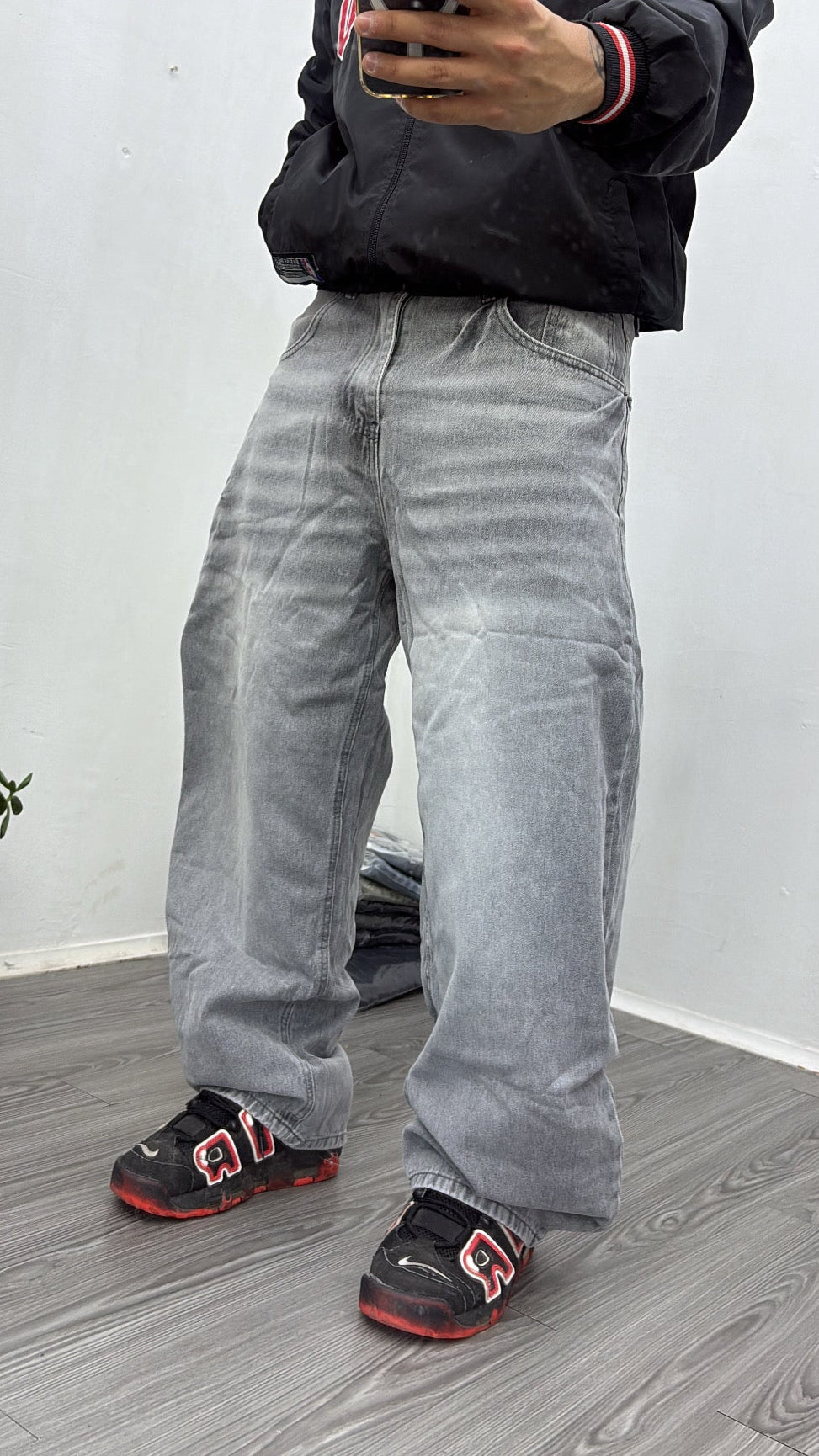 Jean Baggy Premium – Gris Humo