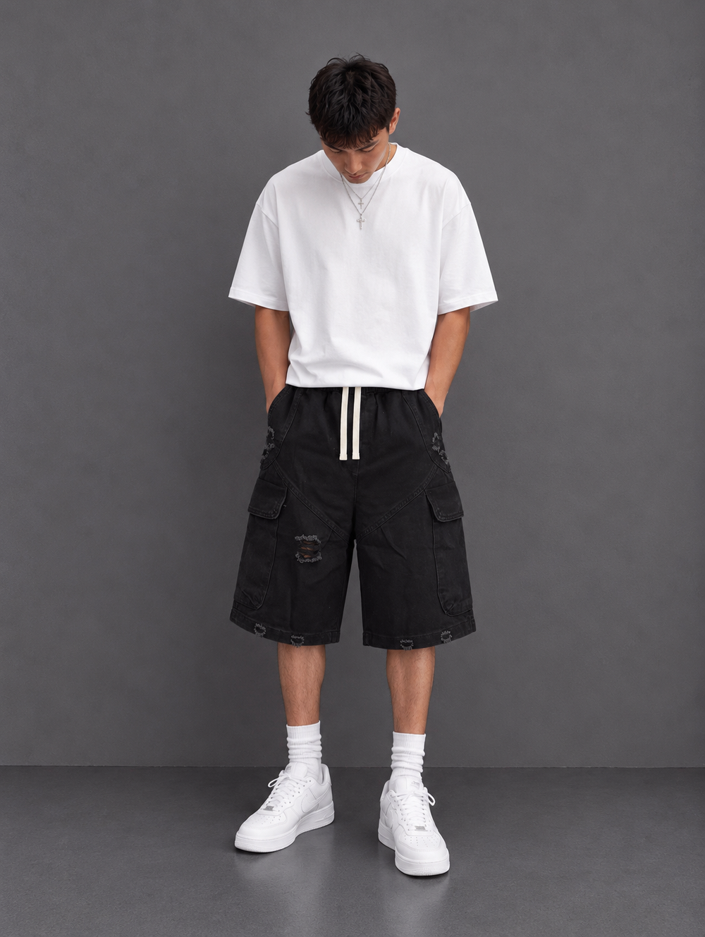 "Black Night" Baggy Short