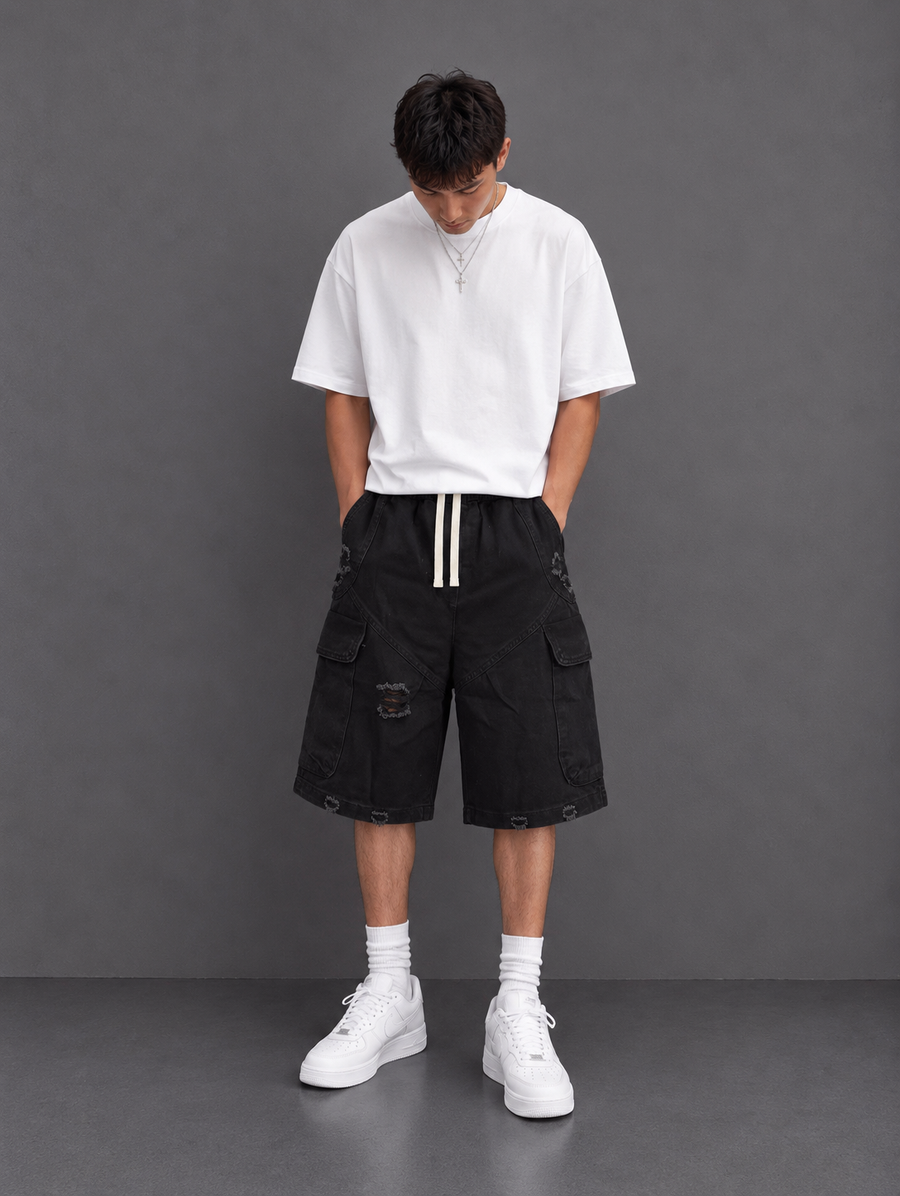 "Black Night" Baggy Short