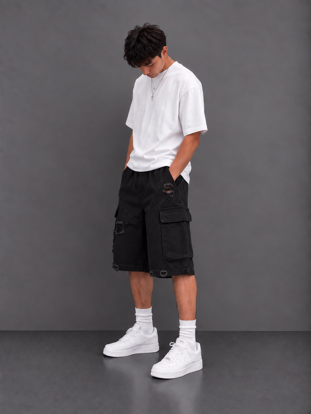 "Black Night" Baggy Short