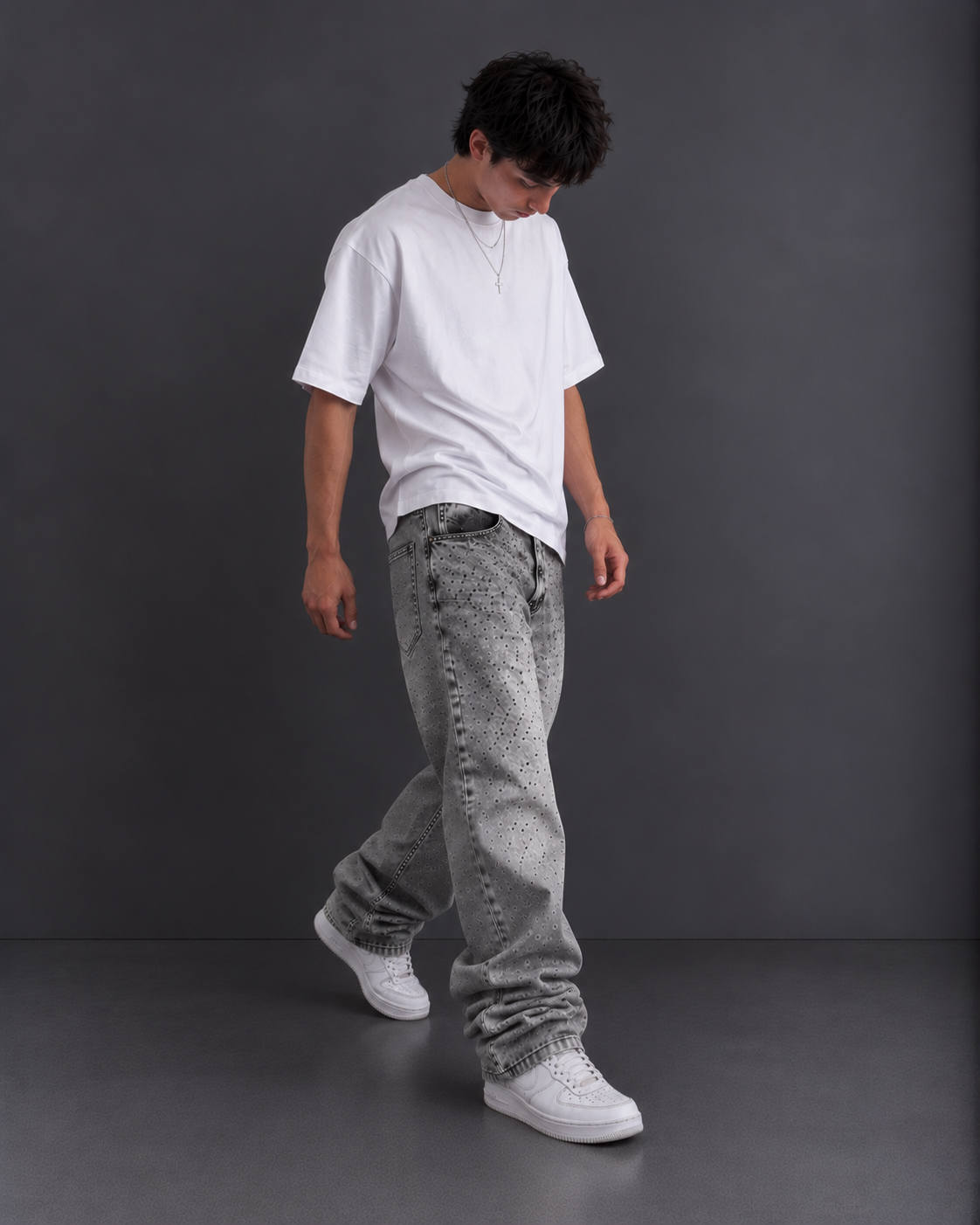 “Grey Vibes” Loose Jeans