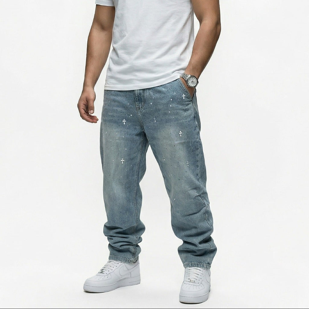"Meteor glow" loose jeans