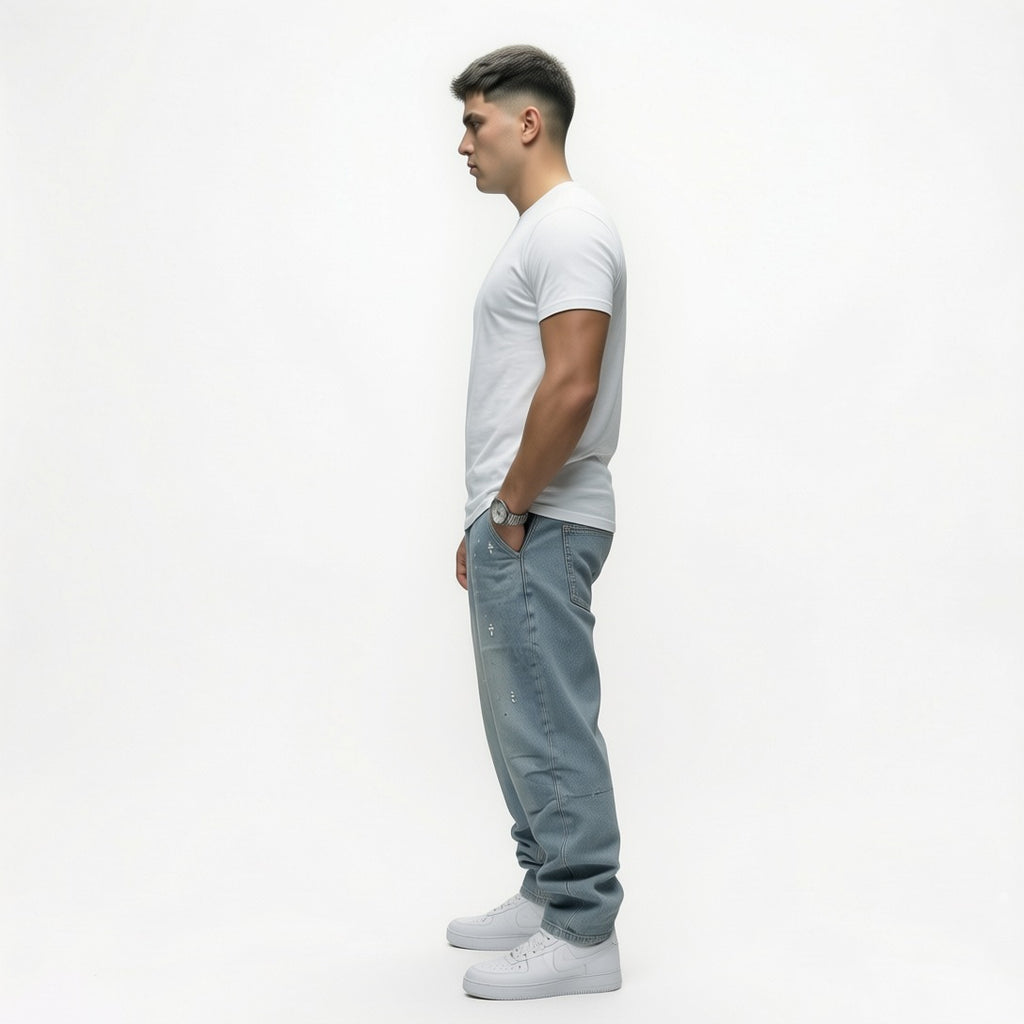 "Meteor glow" loose jeans
