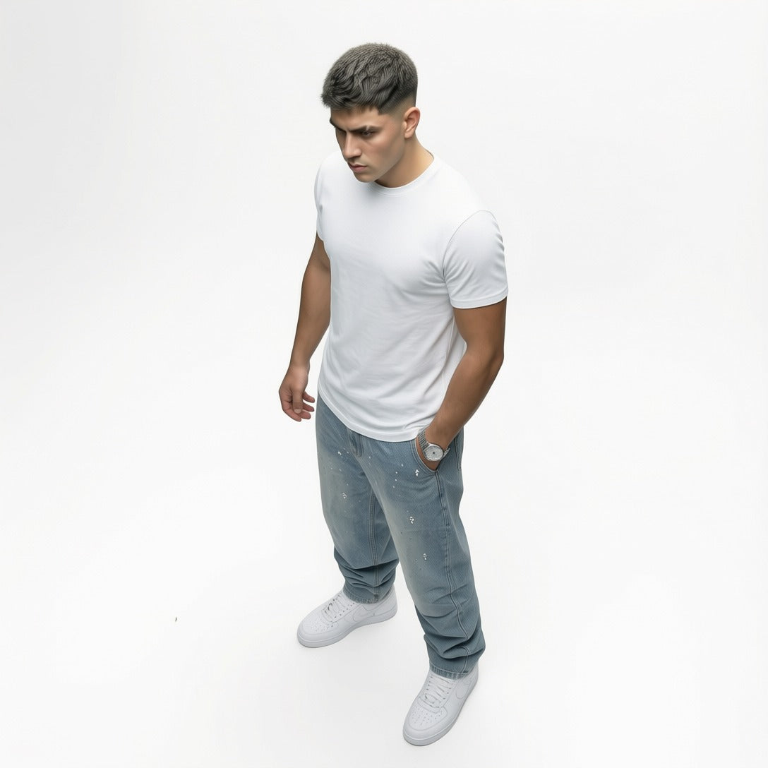 "Meteor glow" loose jeans