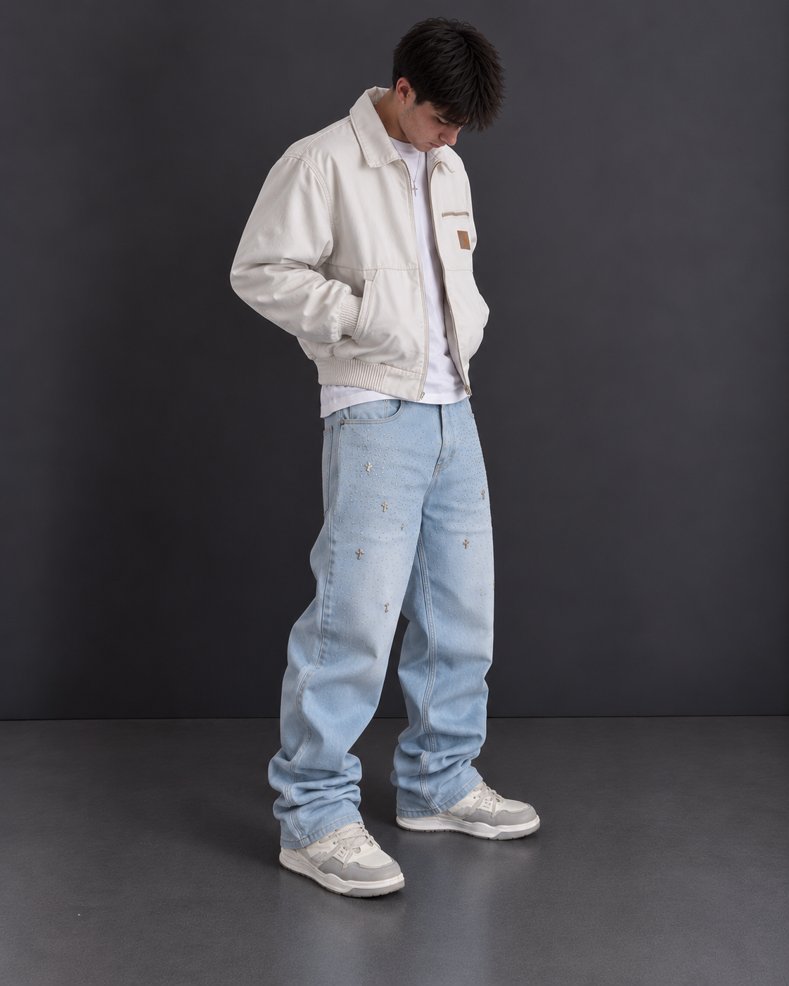 Crystal Cross “Loose Jeans”