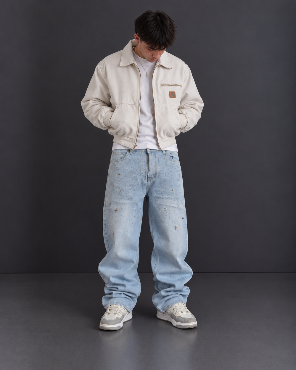 Crystal Cross “Loose Jeans”