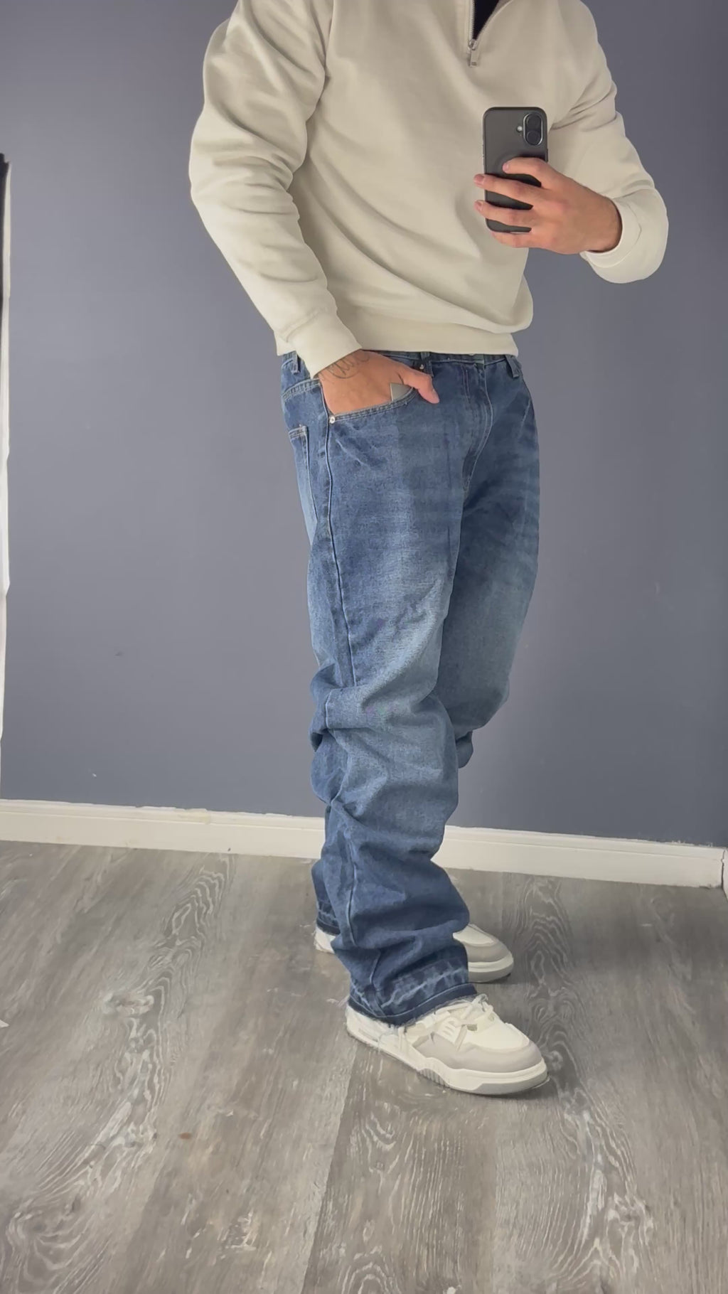 "Coral" Loose jeans